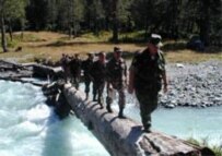 Georgian border guards in the Kodori Gorge (file photo) (RFE/RL)