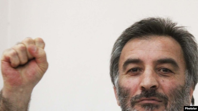 Armenia -- Opposition activist Samson Khachatrian is pictured during his trial, 19Apr2011