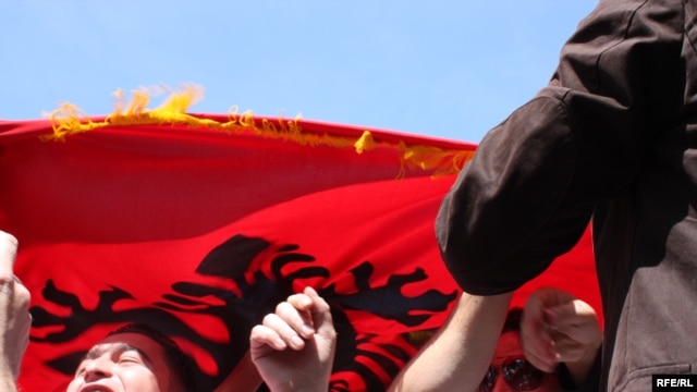 Protest albanskih NVO u Skoplju - ilustracija
