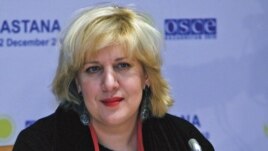 Kazakhstan -- OSCE Representative on Freedom of the Media, Dunja Mijatovic in Astana, 01Dec2010