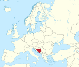Geografski položaj BiH u Evropi