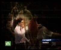 Okruashvili was arrested at his party headquarters (TV screen shot)