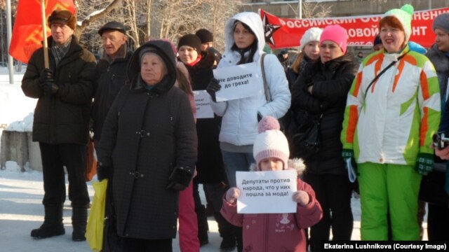 Киров, митинг в защиту прав многодетных матерей, 20 февраля 2016 год