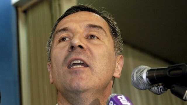 Prime Minister Djukanovic addressing the press on May 21