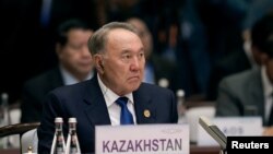 Президент Казахстана Нурсултан Назарбаев на саммите «Большой двадцатки» (G20). Ханчжоу, 4 сентября 2016 года.