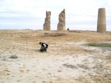 Turkmenistan - Archaeological ruins in Degistan along the Old Silk Road, undated