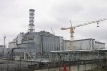 Ukraine -- General view of the Chornobyl nuclear power plant, 15 Apr. 2006