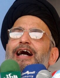SCIRI's al-Hakim speaking to supporters in Baghdad on August 2 (epa)