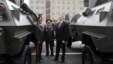 Azerbaijani President Ilham Aliyev, opening a military base in September, is up for reelection in October.