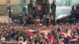 Just after the Velvet Revolution, Czechoslovaks gather in Wenceslas Square in Prague to support Vaclav Havel as president of the newly independent nation.