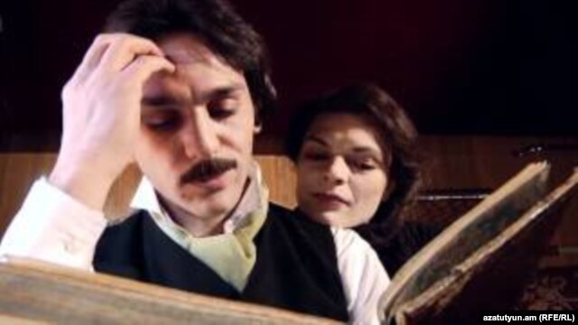 Video grab from Radio Azatutyun's film on poet Vahan Teryan.