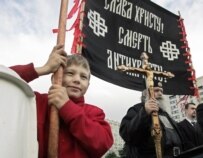 Demostrators in Moscow rallying against hate crime last year (ITAR-TASS)