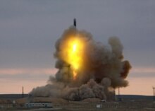 Russia - The RS-18 Stiletto intercontinental ballistic missile has been launched from the Baikonur Cosmodrome having its target on the Kura training range on the Kamchatka Peninsula in the Russian Far East, 09Nov2006