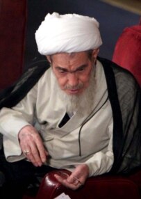 Assembly of Experts head Ayatollah Ali Meshkini at an assembly session in August (epa)