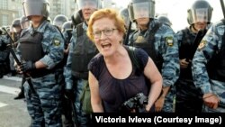 Photographer Victoria Ivleva (center) traveled across Ukraine in recent weeks, from the pro-West Maidan in Kyiv to pro-Russian demonstrations in Donetsk.