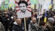 Demonstrators in Kyiv protest against the detention of Hennadiy Korban, the leader of Ukraine’s UKROP party, on November 3. 