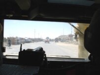 On patrol in a Romanian Humvee (RFE/RL)