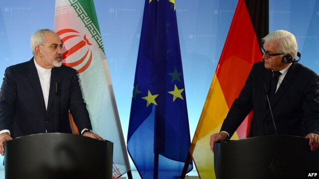 برلین- کنفرانس خبری مشترک محمدجواد ظریف و فرانک والتر اشتاینمایر، وزیران امور خارجه ایران و آلمان