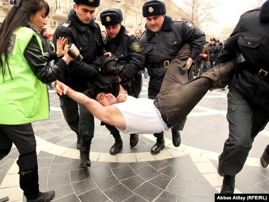 دستگیری تظاهرات کنندگان در باکو
