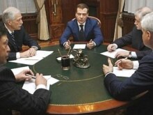 Russia -- Dmitry Medvedev at a meeting with leaders of the parties that propose his candidacy for presidential elections, Moscow, 11Dec2007