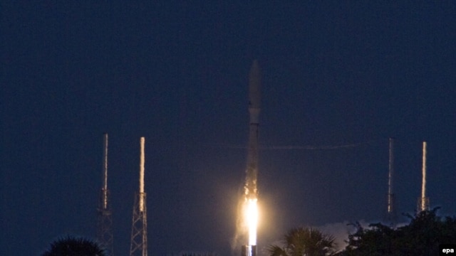 The X-37B, seen here lifting off on its first mission in April 2010.