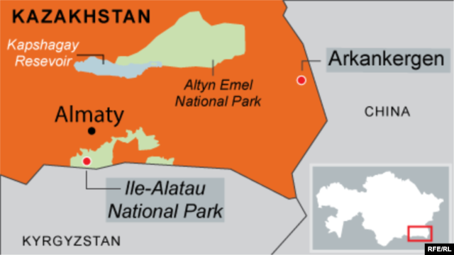 The locations of the mass murders this year in Kazakhstan (click to enlarge)
