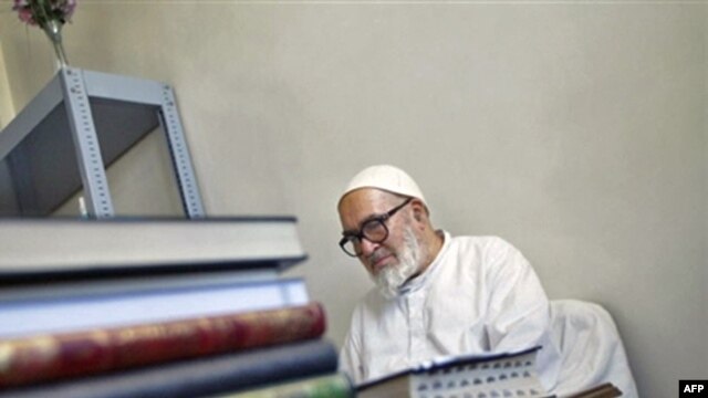 Grand Ayatollah Hossein Ali Montazeri, who was once a designated successor to Iranian revolutionary leader Ayatollah Ruhollah Khomeini, at his home in Qom in 2005.