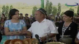 Скриншот одной из программ
 первого телеканала Узбекистана