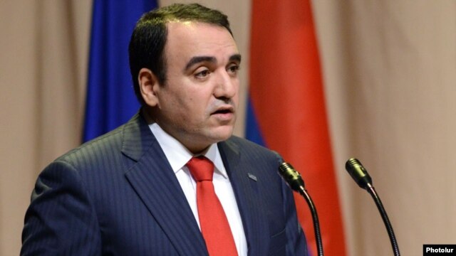 Armenia - Artur Baghdasarian gives a speech at a congress of his Orinats Yerkir party in Yerevan, 22Dec2012.
