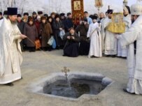 Epiphany celebrations in the Russian city of Abakan today (ITAR-TASS)
