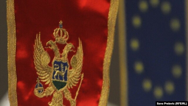 Zastave Crne Gore i EU