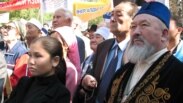 В Алматы проходит митинг в поддержку казахского языка. 21 сентября 2008 года. Иллюстративное фото.