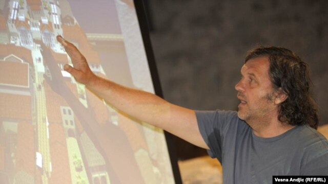 Kusturica na prezentaciji izgradnje Andrićgrada, jun 2011.