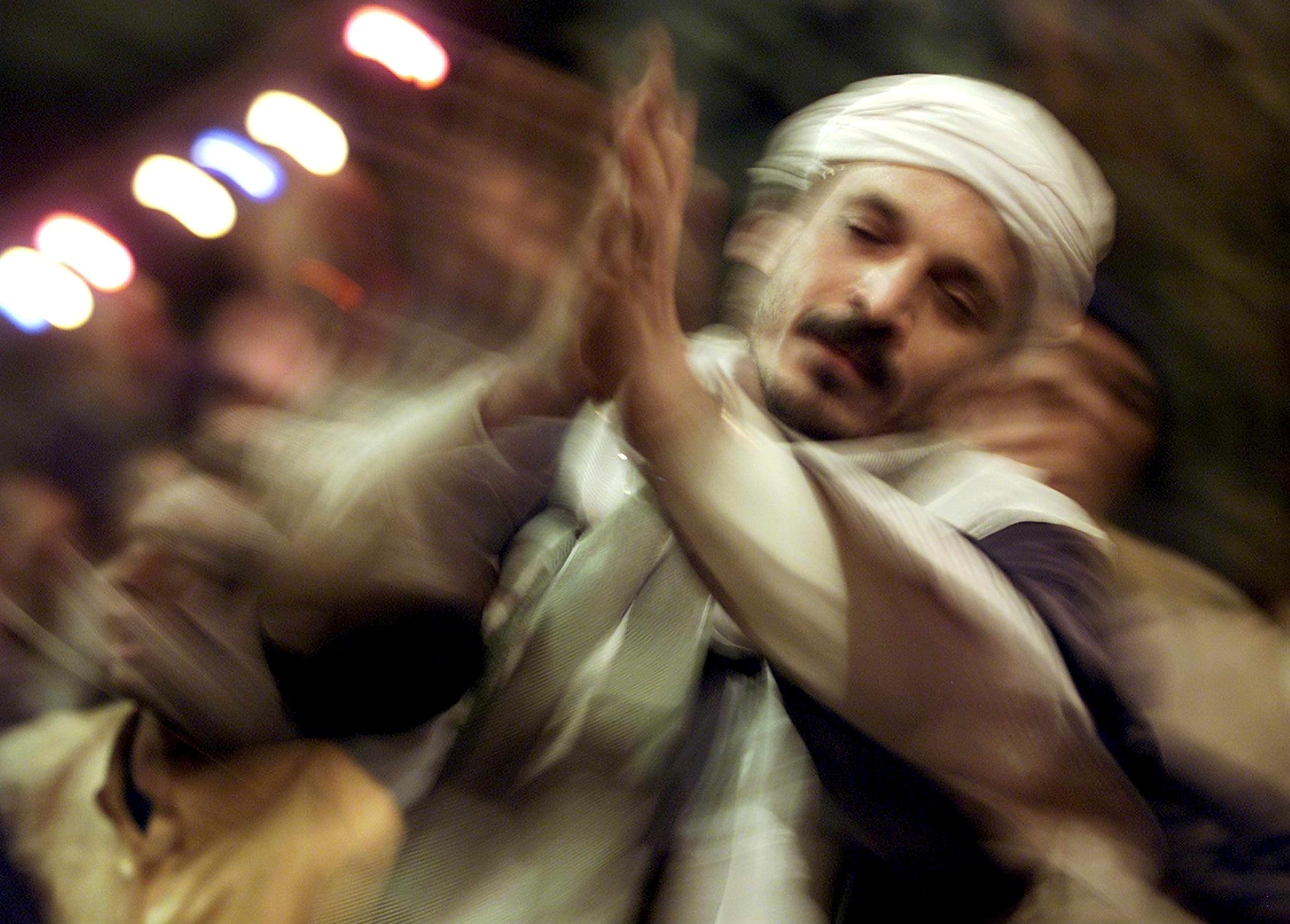An Egyptian Sufi dances to religious songs (epa)