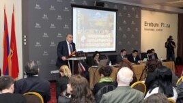 Armenia - Leaders of the Armenian Revolutionary Federation present the party's electoral manifesto in Yerevan, 9Apr2012.