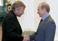 De Hoop Scheffer and Putin in Moscow today