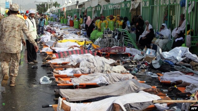Over 2,400 pilgrims are believed to have been crushed to death in a stampede in September 2015 during the hajj in Mina, Saudi Arabia.