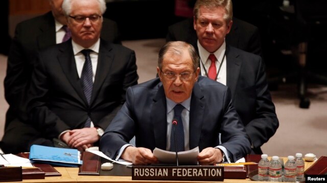Russian Foreign Minister Sergei Lavrov says the UN Security Council has become a tool to "rubber stamp" decisions by Western countries.