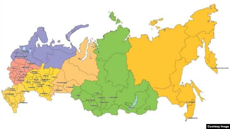 Мапа Російської Федерації