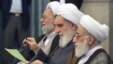 (از راست) احمد جنتی، آیت‌الله واعظ طبسی و محمدتقی مصباح یزدی در مجلس خبرگان