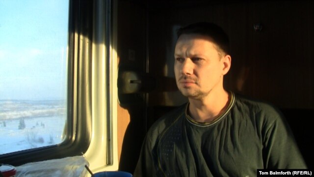 Aleksandr, 35, is traveling to Vorkuta to work as a diver on the Nord Stream gas pipeline. He says Stalin can be condemned just as easily as he can be praised.