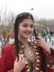 Turkmenistan -- A gilrl takes part in Noruz celebrations in Ashgabat, Mar2008