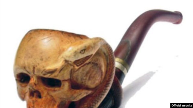 An old pipe at the Museum of Tobacco exhibit in Prilep, Macedonia.