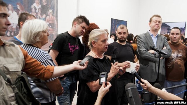 Borka Pavićević na otvaranju izložbe