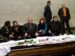 Мать Анастасии Лариса (вторая слева) и отец Эдуард (третий слева) во время гражданской панихиды.