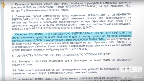 Рішення Київської міськради від 21 травня 2015 року про надання землі ТОВ «Столичний ЦУМ»