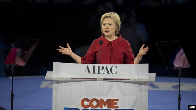 خانم کلینتون در سخنان روز دوشنبه‌اش بر اهمیت «انتخاب رییس جمهوری با تعهد عمیق شخصی نسبت به آینده اسرائیل» تاکید کرد.