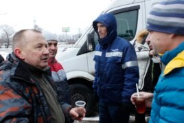 Лагерь дальнобойщиков в Химках