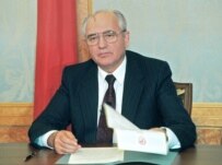 Gorbachev announcing his resignation as president of the Soviet Union, just four months after the August coup (ITAR-TASS)