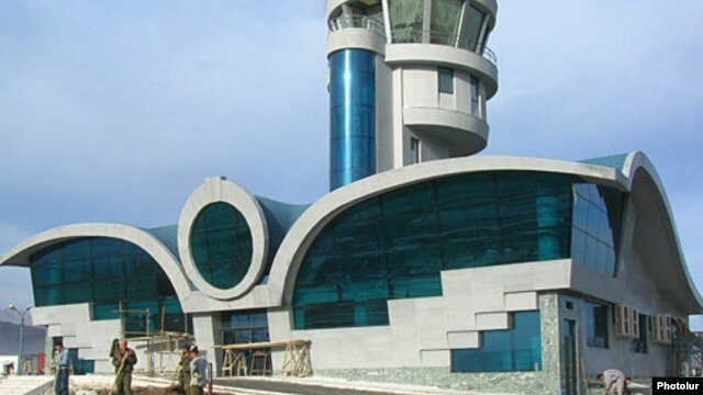 Nagorno-Karabakh -- The new airport terminal constructed near Stepanakert.